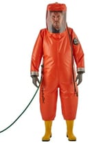 Ansell AlphaTec™ BSL4 Orange Protective Suit with Sewn-in Socks